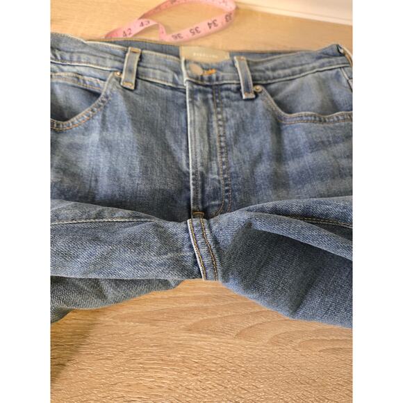 EVERLANE The High-Rise Flare Size 26 Regular Bright Indigo Blue Stretch Stretchy - Picture 8 of 16